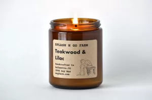 Teakwood & Lilac - 8 oz Soy Candle